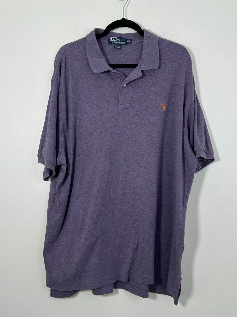 Polo Ralph Lauren Men’s XXL Purple Heather Classic Polo Shirt Orange Pony